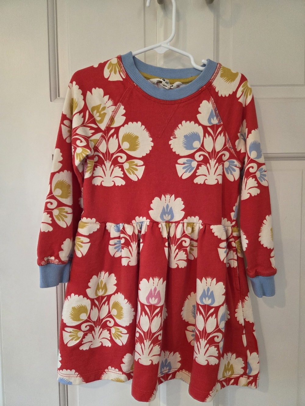 Mini Boden Floral Sweatshirt Dress